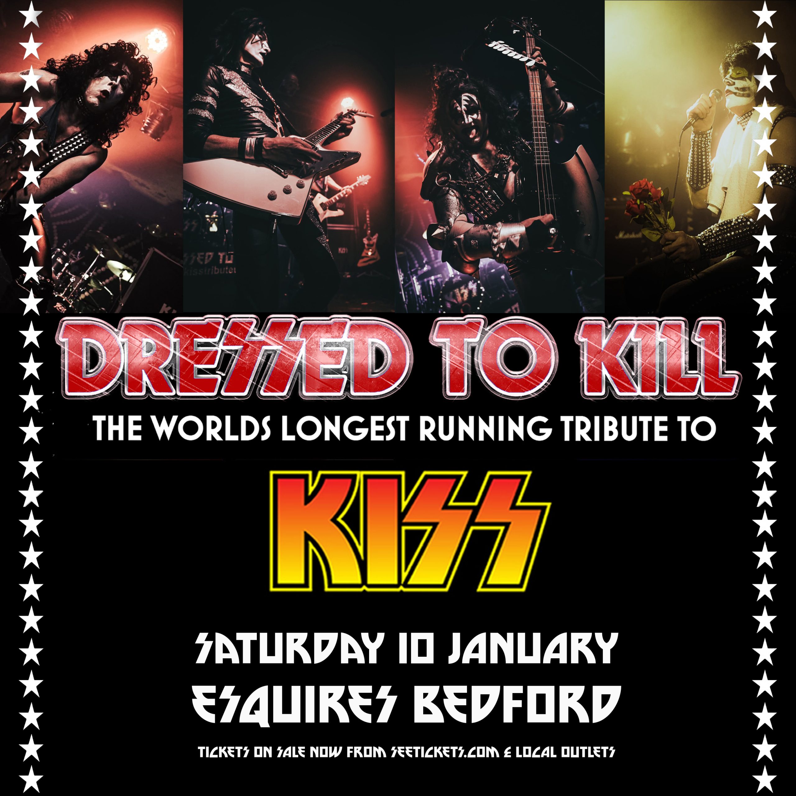 DRESSED TO KILL – The KISS Tribute Band – Sat 10th February, Bedford Esquires